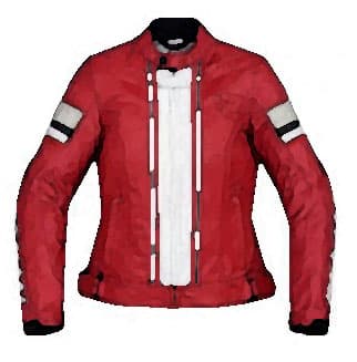 blouson moto rouge