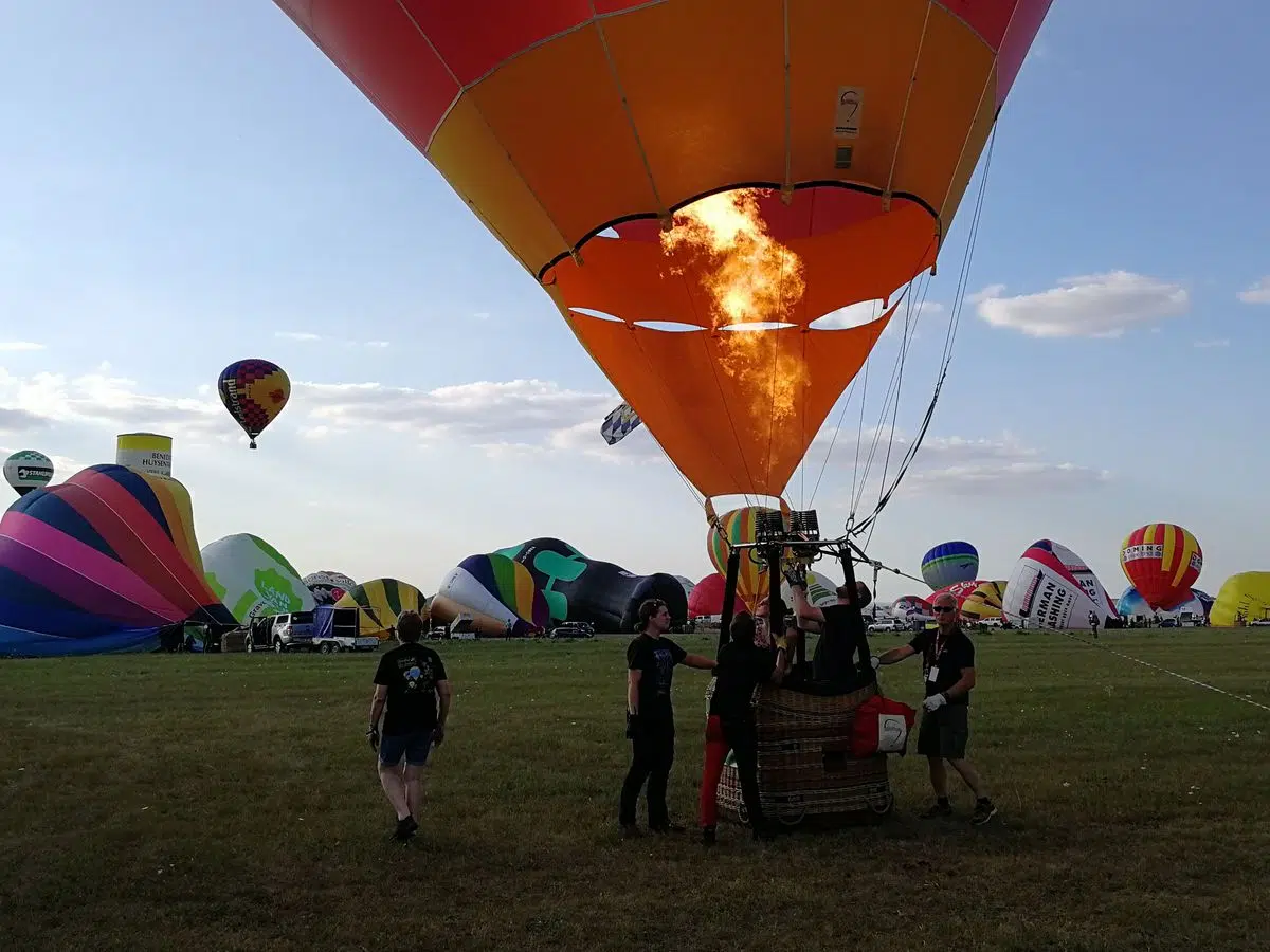 vole d'une montgolfière