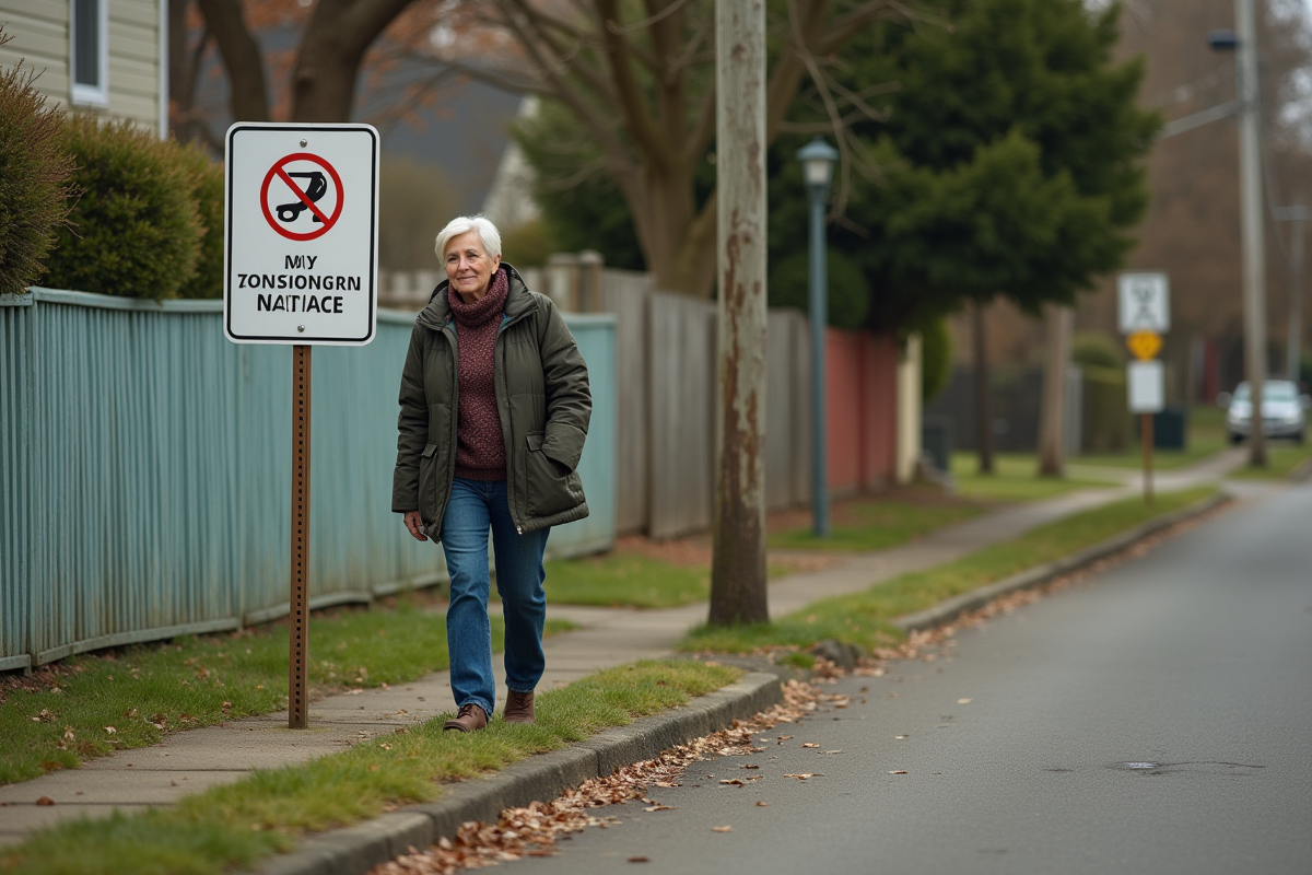 Femme marchant près d