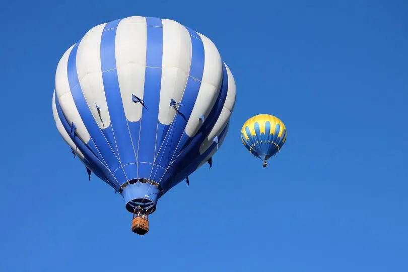 vole d'une montgolfière