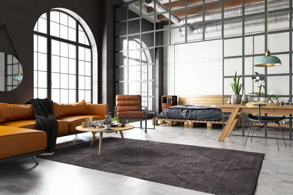 loft avec un style industriel